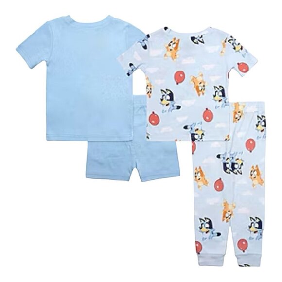 Bluey Crew Neck Short Sleeve 4-pc. Pajama Sets Size 3T Toddler Unisex - Picture 2 of 9